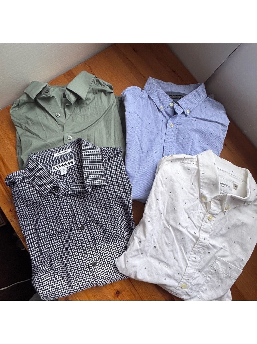Banana republic/express dress shirt bundle long sleeve medium